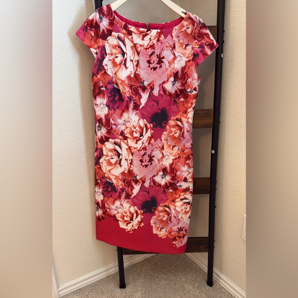 Vince Camuto Vibrant Floral Midi Dress